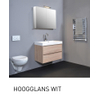 Proline Comfort 46 meubelset bestaande uit onderkast 80cm incl. 2 laden, kunstmarmer wastafel incl. 1 kraangat en spiegelkast met 80x46cm HG wit SW22334